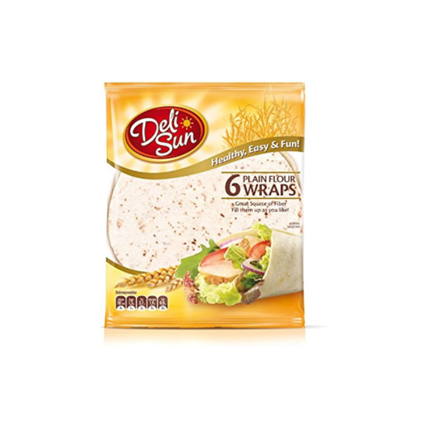 DELI SUN 6 PLAIN FLOUR WRAPS 24CM