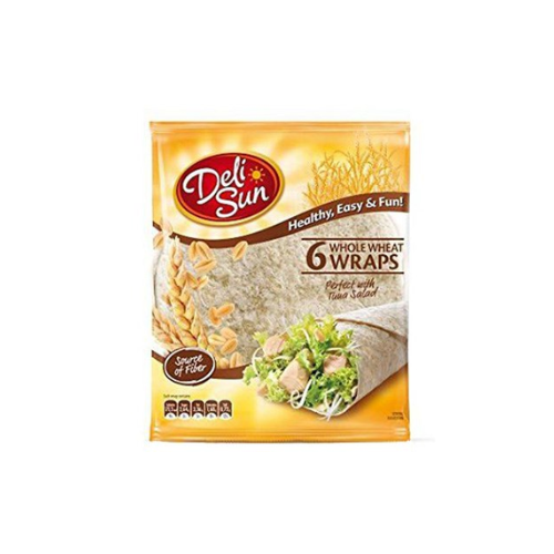 DELI SUN 6 WHOLE WHEAT WRAPS 24CM